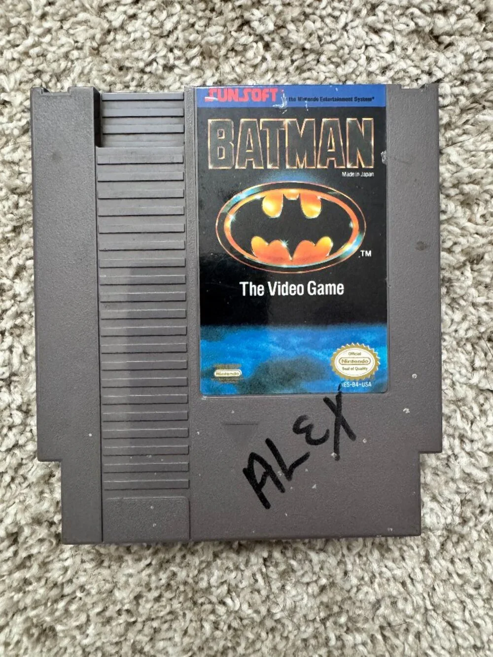 Batman The Video Game NES Nintendo Authentic Tested Working Sunsoft Cartridge
